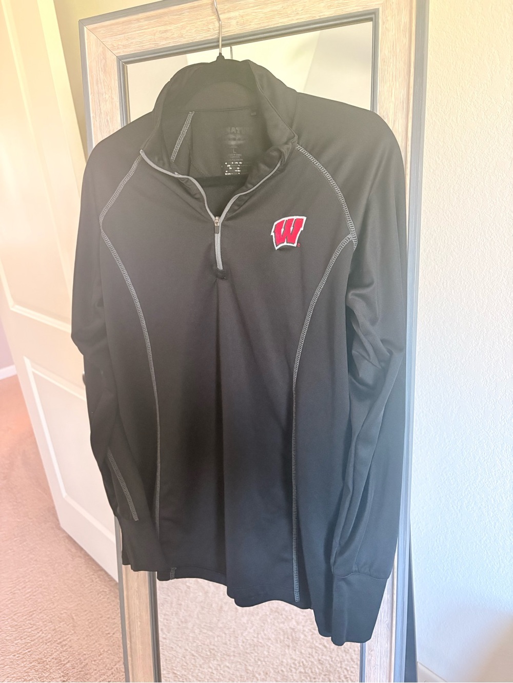 Signature UW Black Athletic 1/4 Zip Jacket